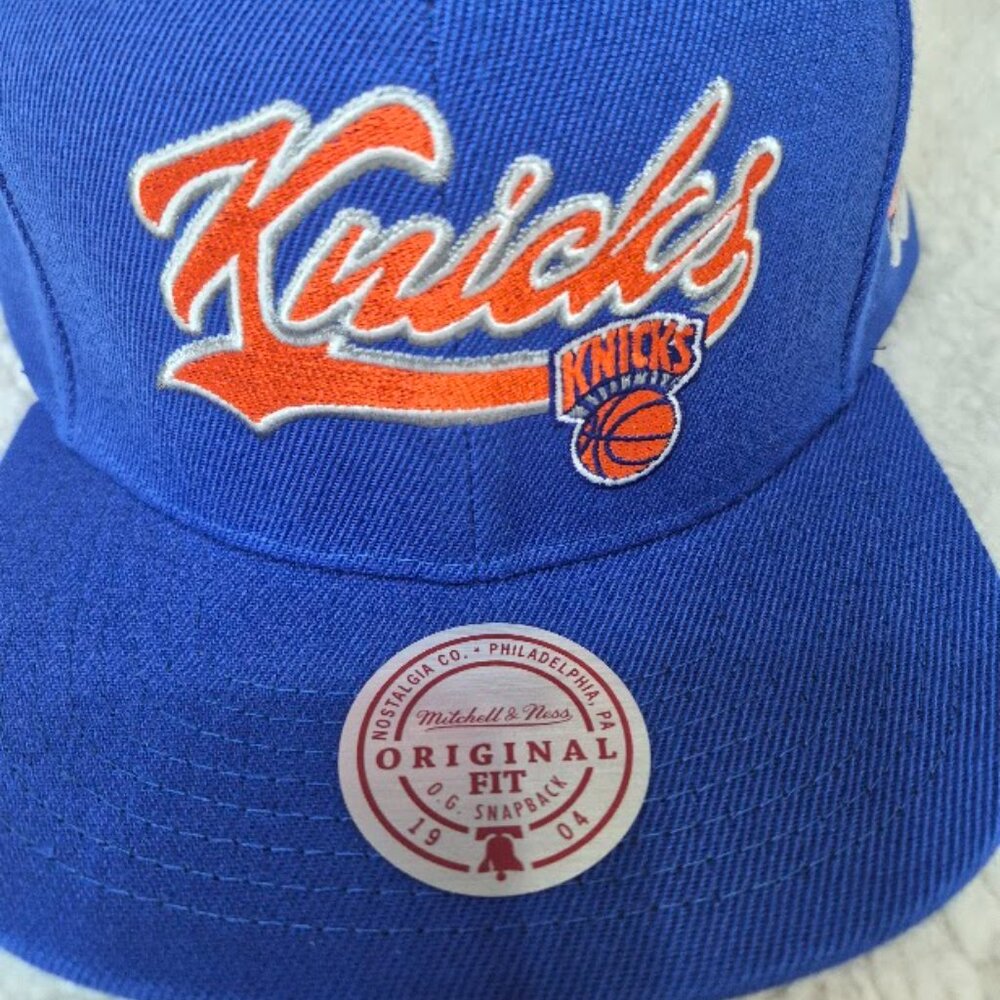 Mitchell & Ness NY Knicks Oversweep Snap Cap Blue One Size 50th Aniversary New - Picture 3 of 12